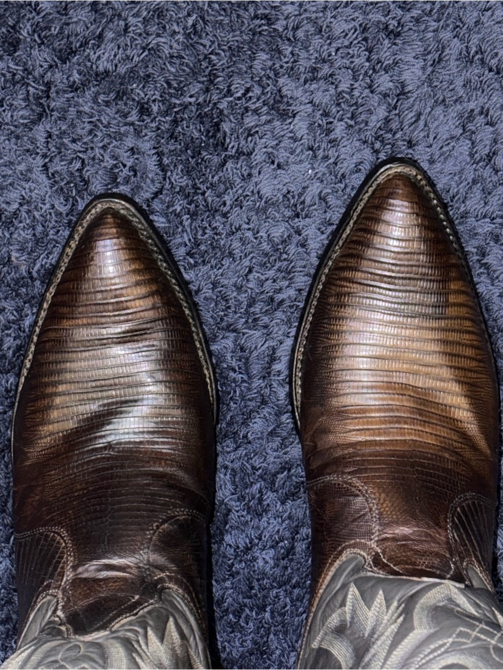 Tony lama TEJU lizard gold label boots